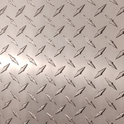 Kick Plate SF3 Flush 34" Opening Exterior 36" AFF .063 Aluminum Diamond Tread PrePunched
