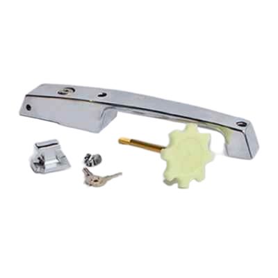 Handle 1238CV Locking Flush 4" Chrome