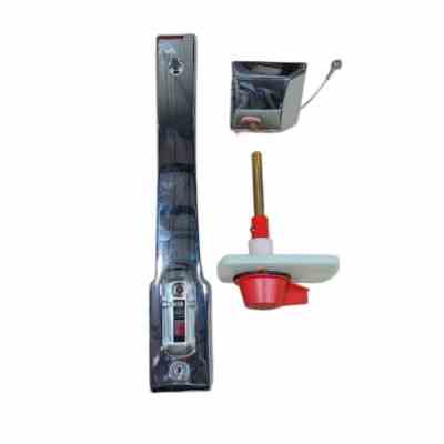 Deadbolt Handle - 27C - Locking - Chrome - w/ 1/4 Turn Low Conduction - 5"