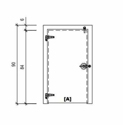 Door Swing Overlap Cooler WIPE Model #SO044084303L