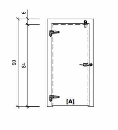 Door Swing Overlap Cooler WIPE Model #SO036084303L