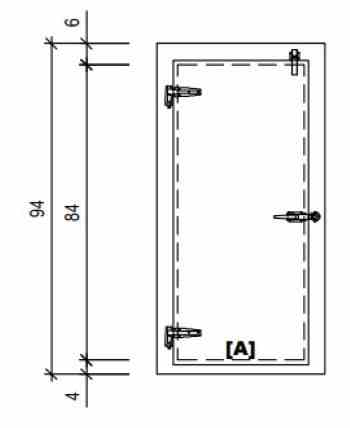 Door Swing Overlap Cooler WIPE Model #SO036084403L