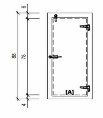 Door Swing Overlap Cooler WIPE Model #SO034078403R