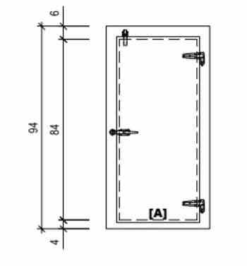 Door Swing Overlap Cooler WIPE Model #SO036084403R