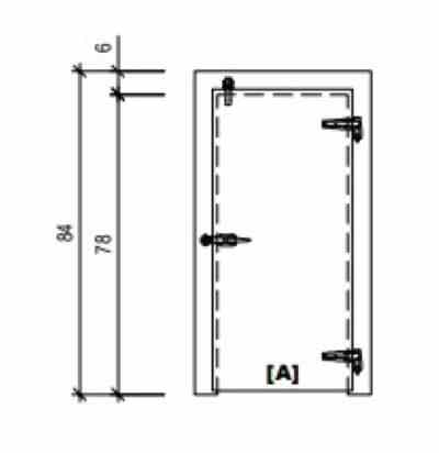 Door Swing Overlap Cooler WIPE Model #SO034078303R