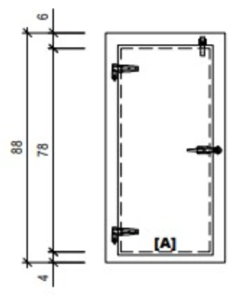 Door Swing Overlap Cooler WIPE Model #SO036078403L