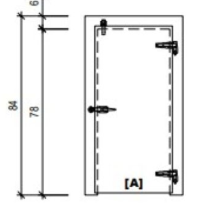 Door Swing Overlap Cooler WIPE Model #SO036078303R